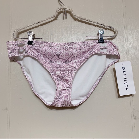 Athleta aqualuxe print ladder front bikini bottom - Picture 2 of 4